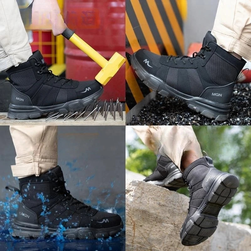 Camouflage Steel Toe Cap Non Slip Industrial Shoes Men and Women Safety Shoes Anti-Scalding Anti-Smash Anti-Puncture Work Boots