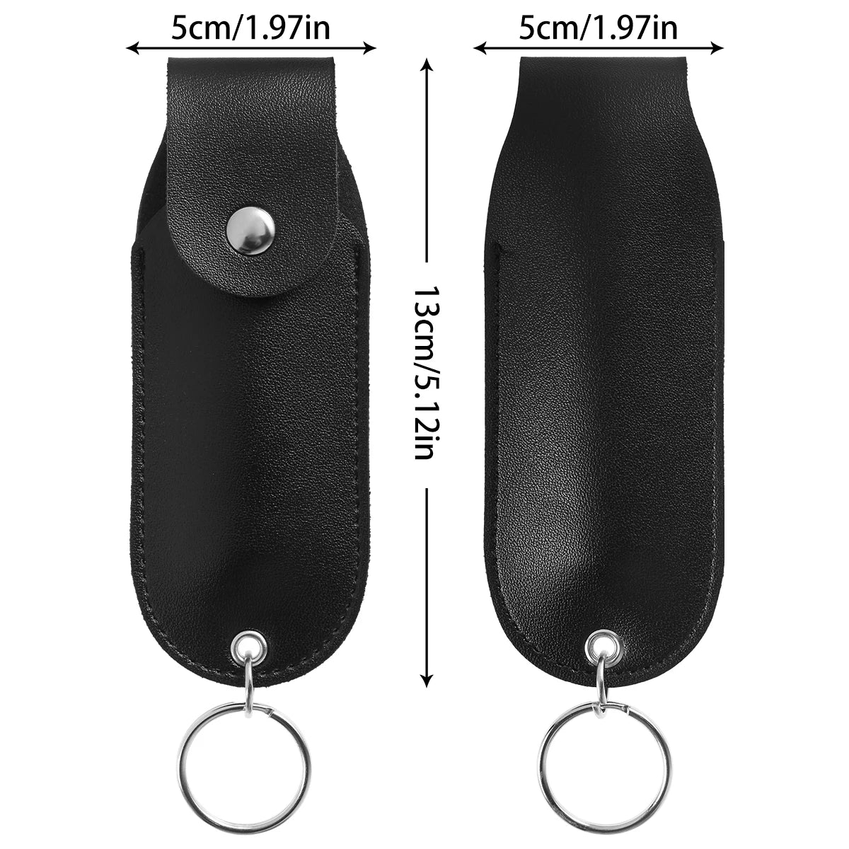 PU Leather Pepper Spray Holster – Flip Top Keychain Pouch, Waterproof