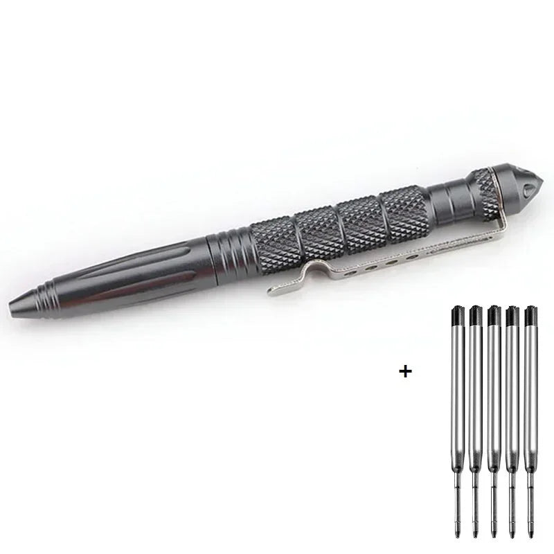 Tactical Self-Defense Pen – Aviation Aluminum, Glass Breaker, Parker Refill