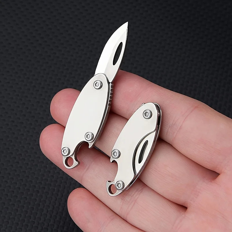 Mini portable olive-shaped multi-functional outdoor EDC tool keychain, a perfect unboxing tool for daily family use