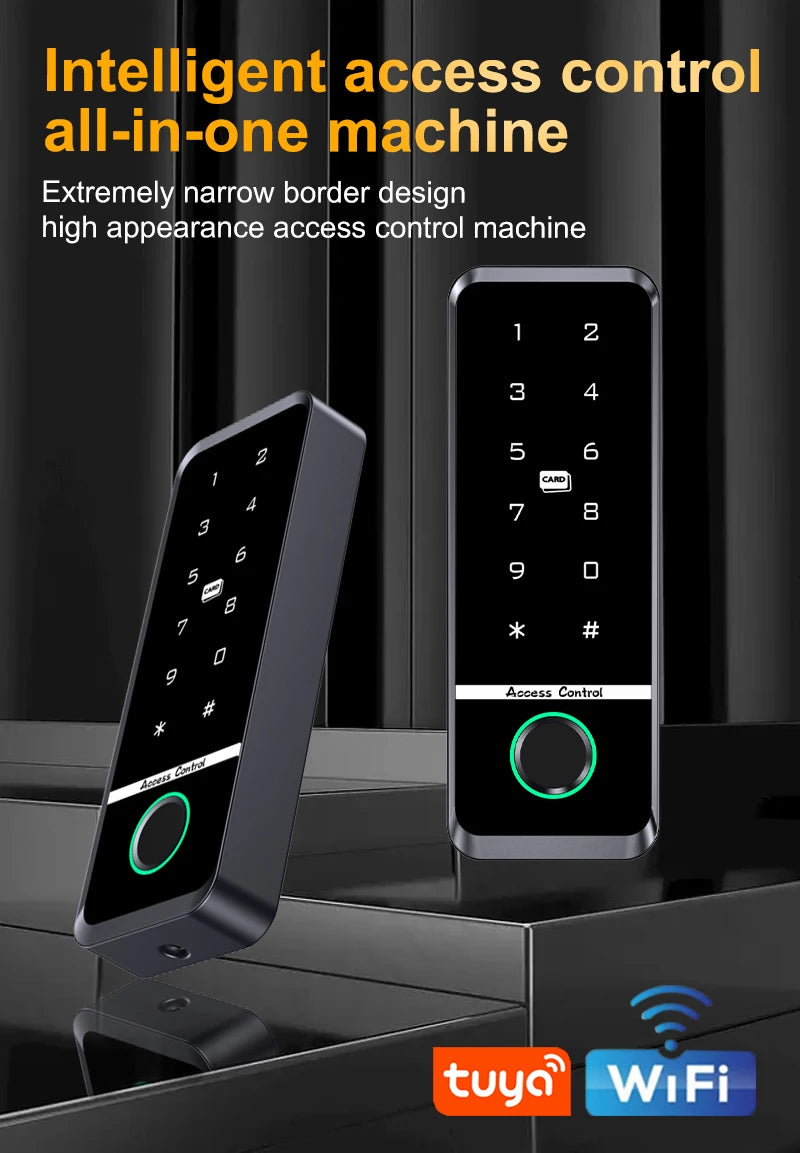 Tuya Fingerprint RFID Access Control System Smart Door Lock Electronic Gate Opener Home Digit Keypad Electric Magnetic Biometric