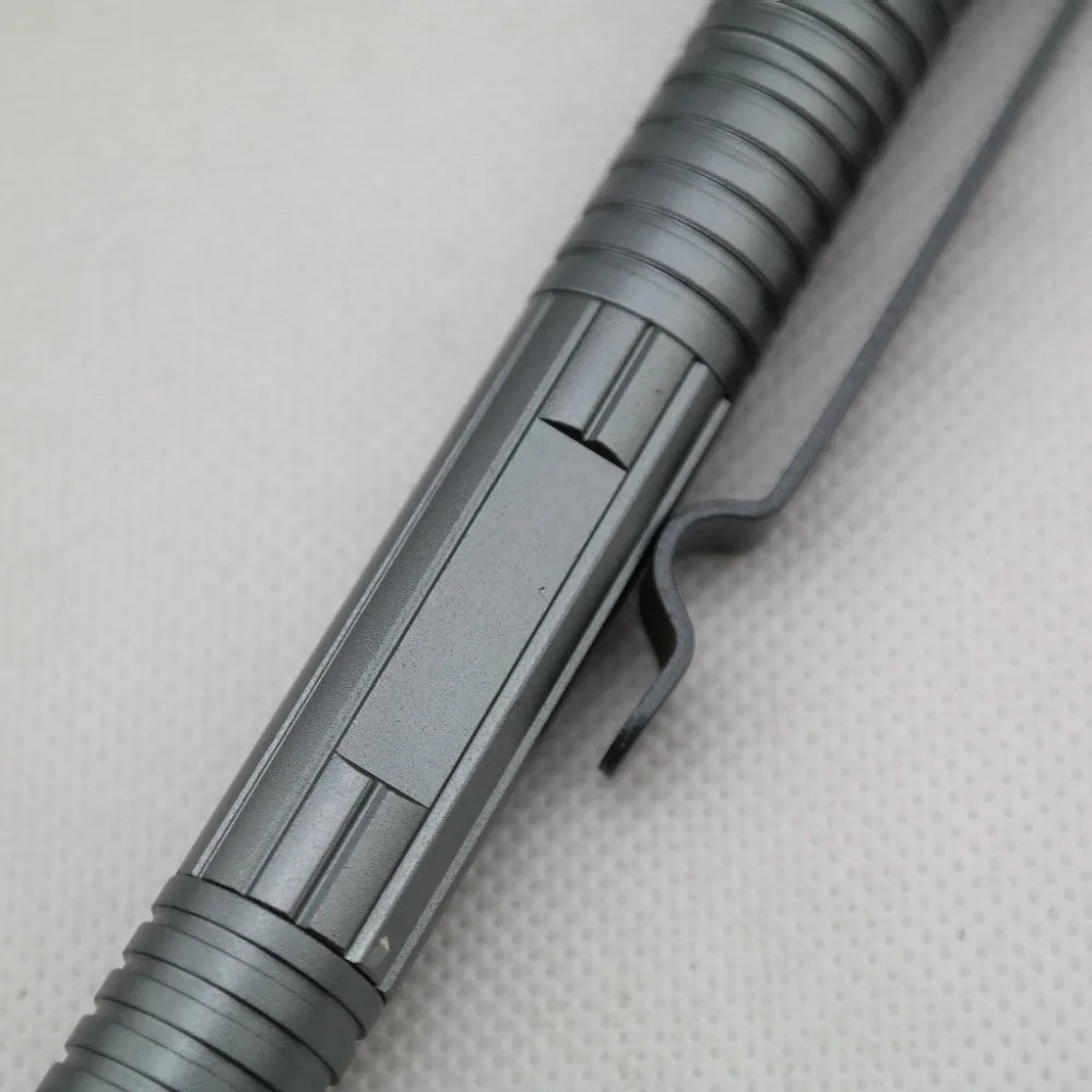 Grey Aviation Aluminum Tactical Pen – Crown Defense Head, Glass Breaker EDC
