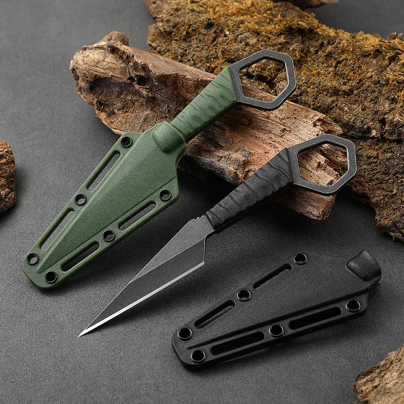 Mini Self-Defense Straight Knife – High-Hardness Outdoor Blade