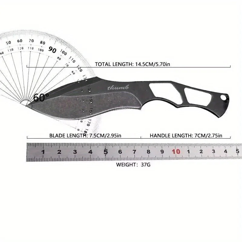 440C Steel Mini Necklace Knife – CNC Precision EDC Blade