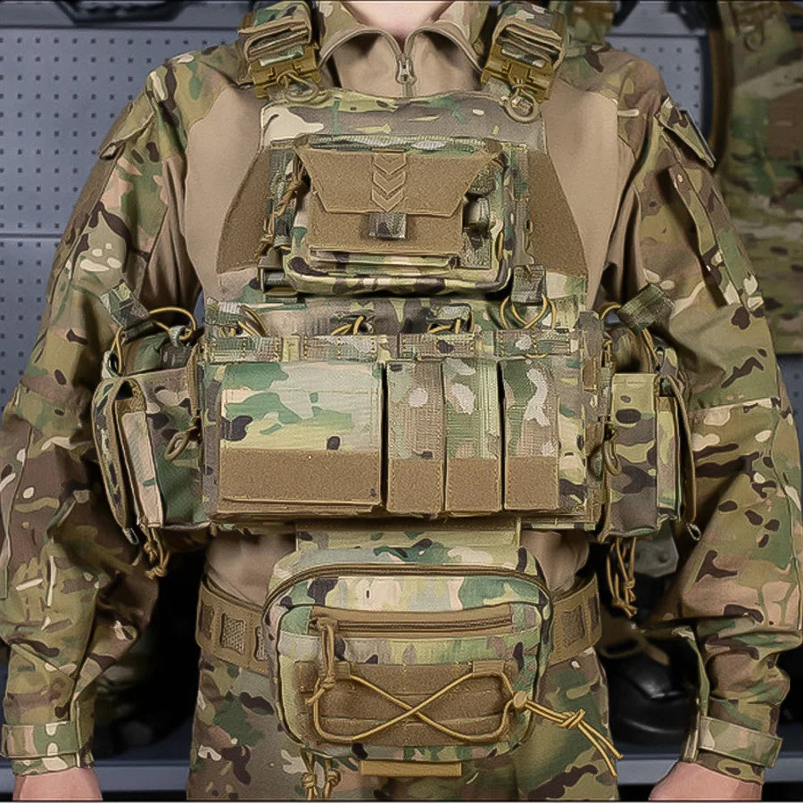 YAKEDA Camouflage Training Vest Outdoor CS Training Vest Multi functional Vest