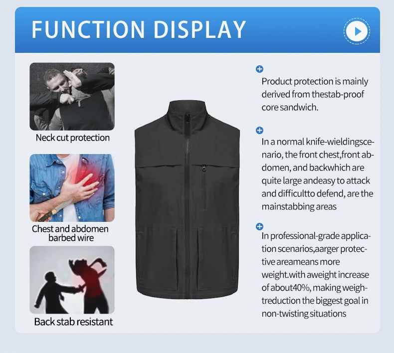 Selfdefenseequipmenttacticalarmorstabproofclothingself-defenseknifeproofclothing...