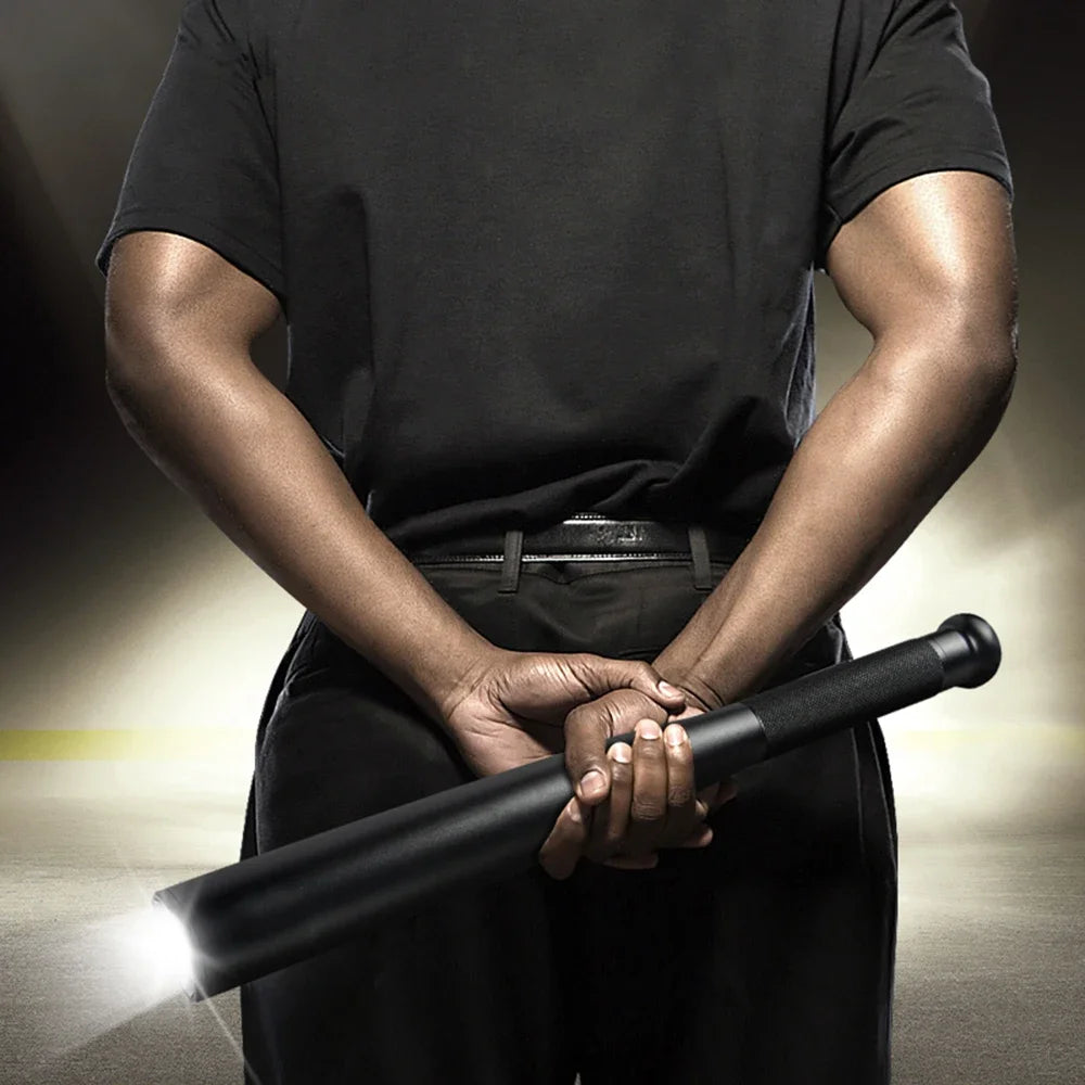 LED Baseball Bat Flashlight Stick – Waterproof Aluminum Alloy Self-Defense Torch