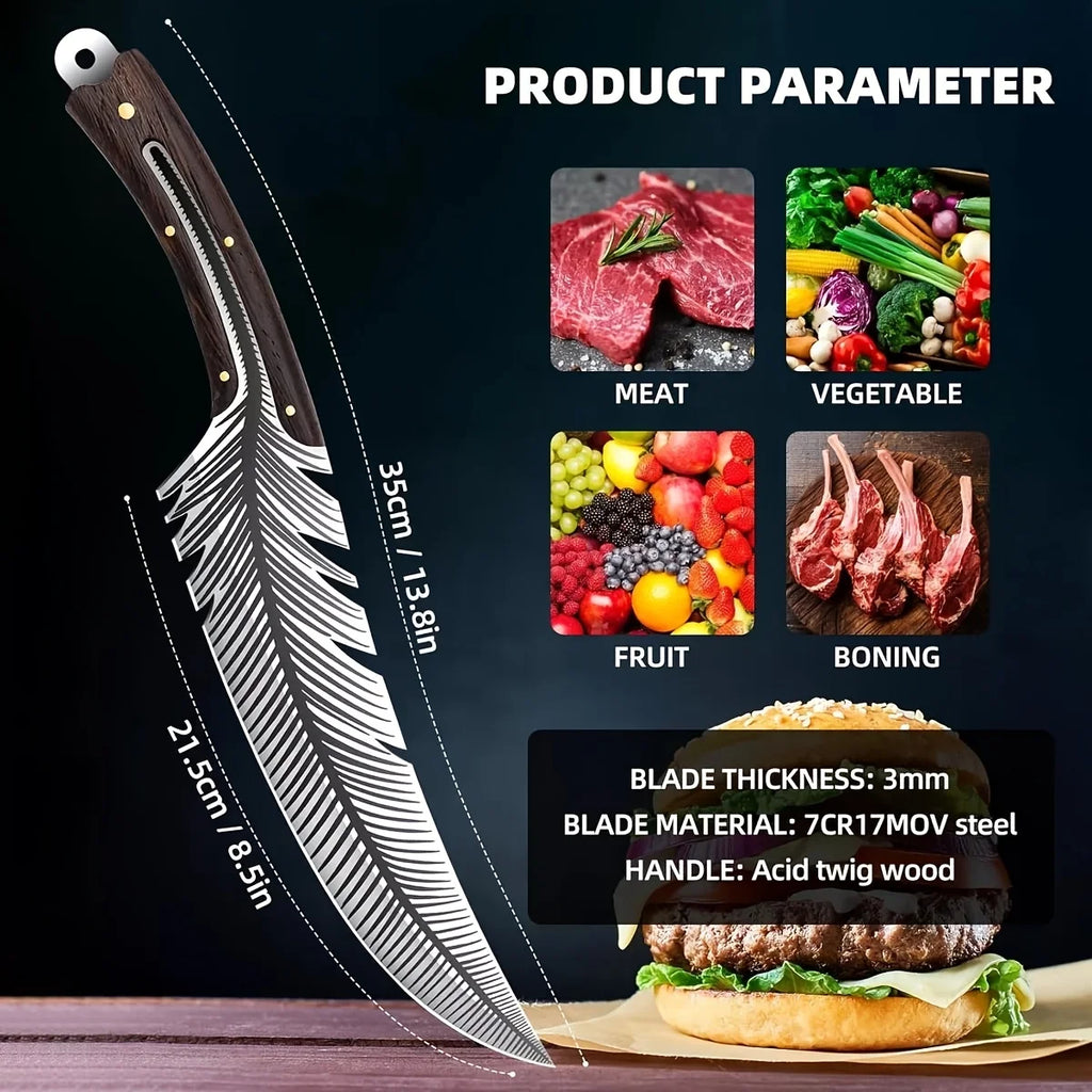 Comes with a Gift Box and a Cloth as a Gift Boning Knife Cleaver Butcher's Knife Kitchen Chef Fish Meat Filleting Cutter