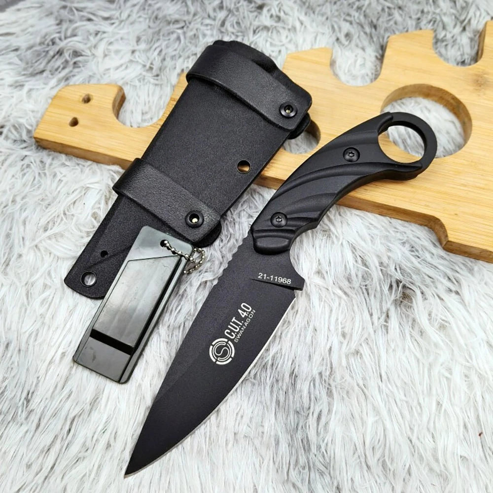 CUT Camping Hiking Fishing Essential Outdoor Adventure Portable Straight Knife Durable Ergonomics Handle Jungle Survival Knives