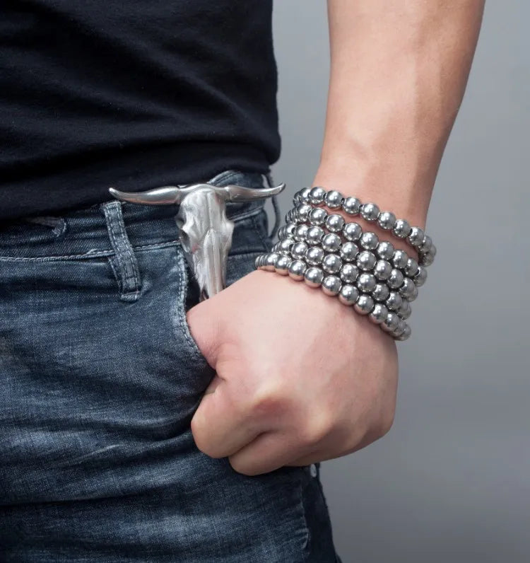 Stainless Steel Ball Self-Defense Bracelet & Whip – EDC Necklace, Car Pendant