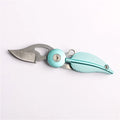 New Multi-functional Folding Creative Feather Knife Fruit Knife Keychain Daily Carry Tool