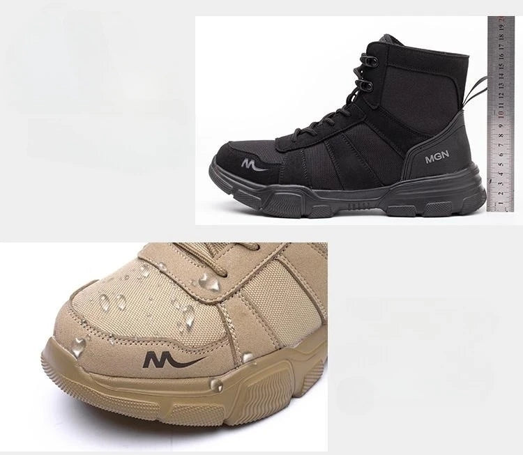 Camouflage Steel Toe Cap Non Slip Industrial Shoes Men and Women Safety Shoes Anti-Scalding Anti-Smash Anti-Puncture Work Boots