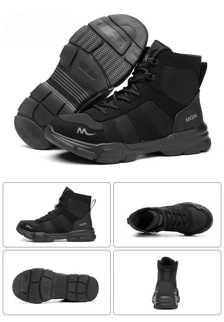 Camouflage Steel Toe Cap Non Slip Industrial Shoes Men and Women Safety Shoes Anti-Scalding Anti-Smash Anti-Puncture Work Boots
