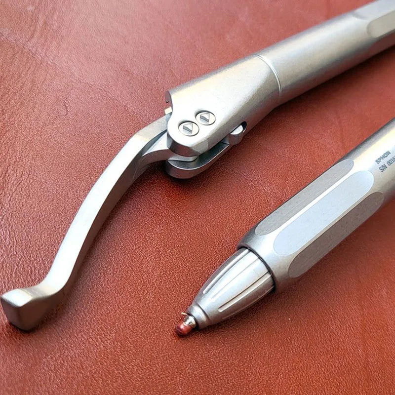 Microtech TC4 Titanium Alloy Tactical Pen – G2 Refill, EDC Self-Defense