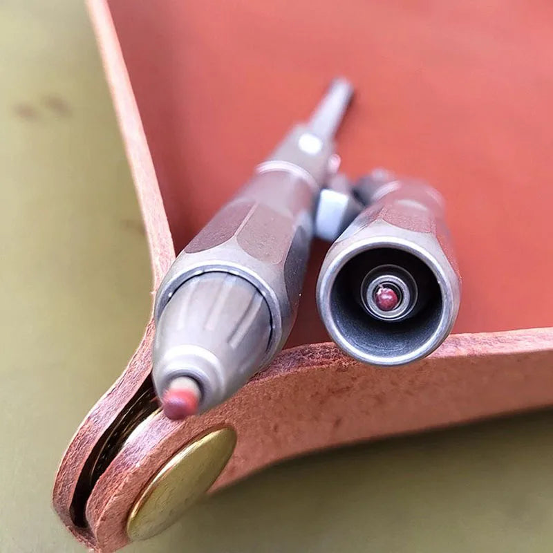 Microtech TC4 Titanium Alloy Tactical Pen – G2 Refill, EDC Self-Defense