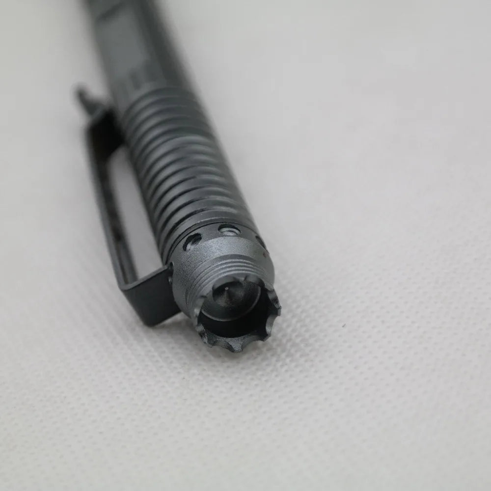 Grey Aviation Aluminum Tactical Pen – Crown Defense Head, Glass Breaker EDC