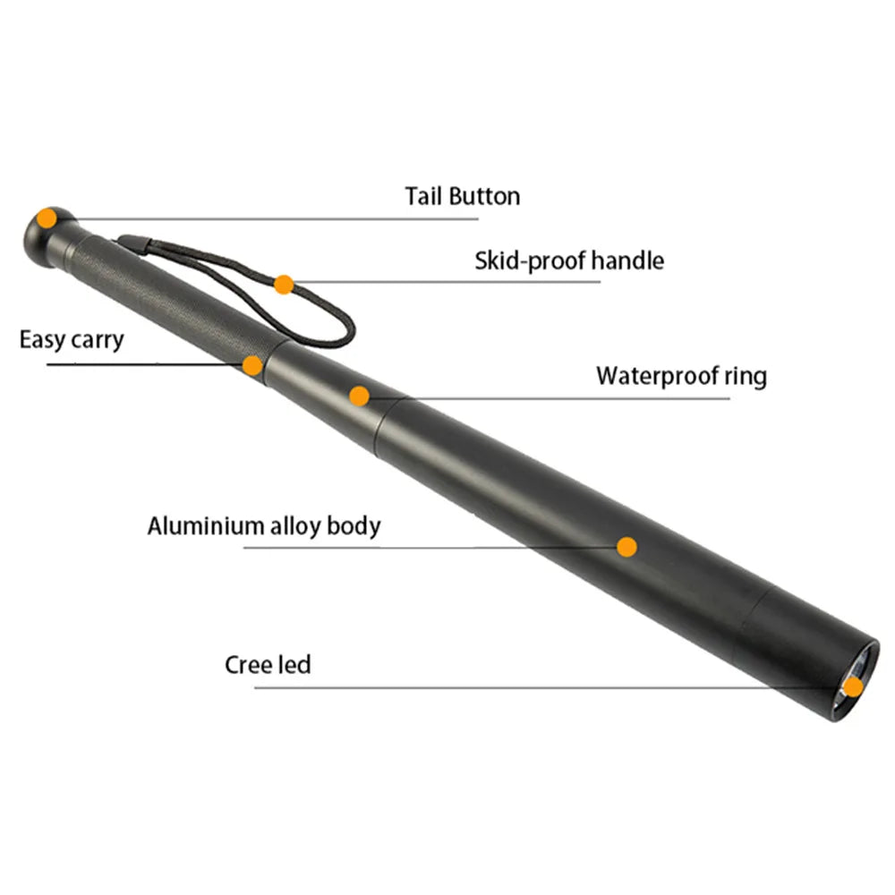 Ultrabrightoutdoorselfdefensebaseballbatflashlightstickemergencypersonaldefenset...
