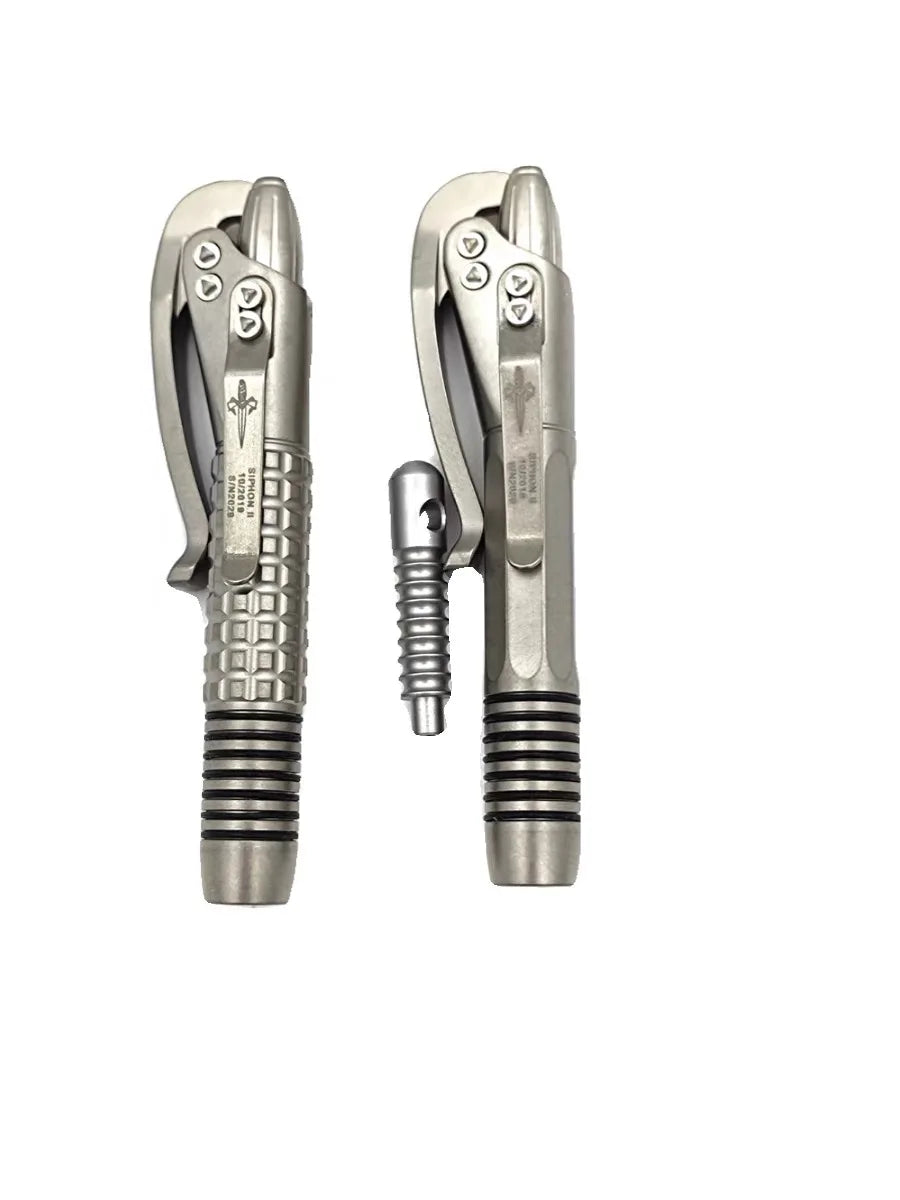 Microtech TC4 Titanium Alloy Tactical Pen – G2 Refill, EDC Self-Defense