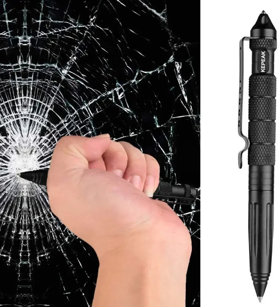 Tactical Self-Defense Pen – Aviation Aluminum, Glass Breaker, Parker Refill