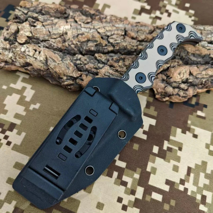 7Cr13MoV Rescue Survival Knife – G10 Handle, Fixed Blade with Sheath