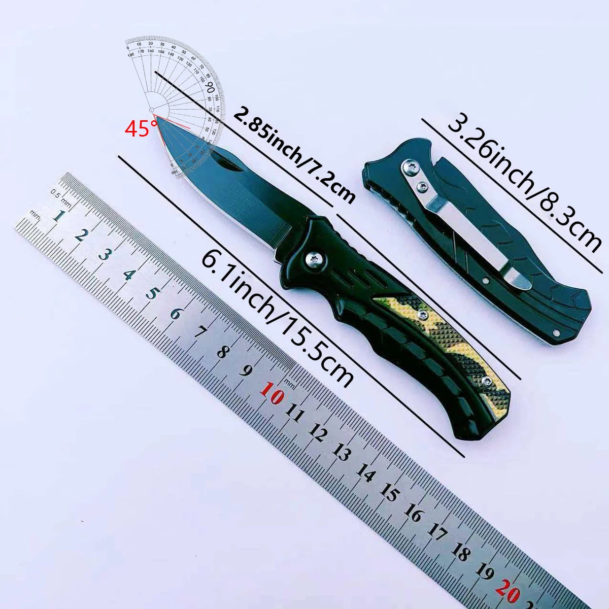 A New Outdoor Folding Knife, Multi-Functional Stainless Steel Camping Knife, Multi-Functional Fruit Knife, Barbecue Knife, Package Opening Knife, Birthday Gift