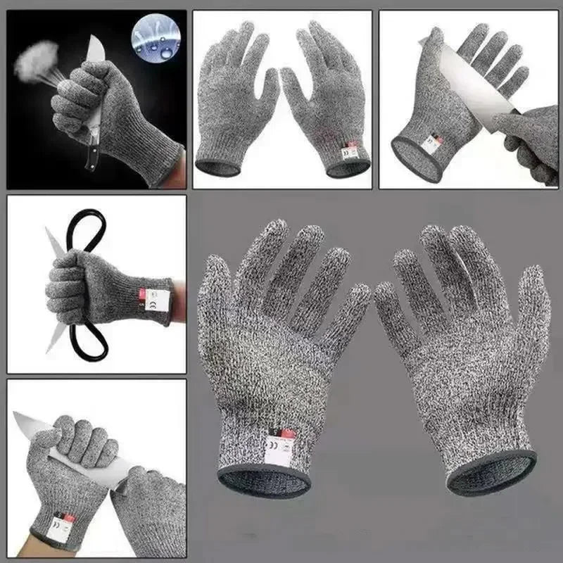 Level 5 HPPE Anti-Cut Gloves – Stainless Steel Wire, CE Certified, Washable