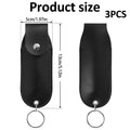 PU Leather Pepper Spray Holster – Snap Buckle Keychain Pouch (1/2/3 Pack)