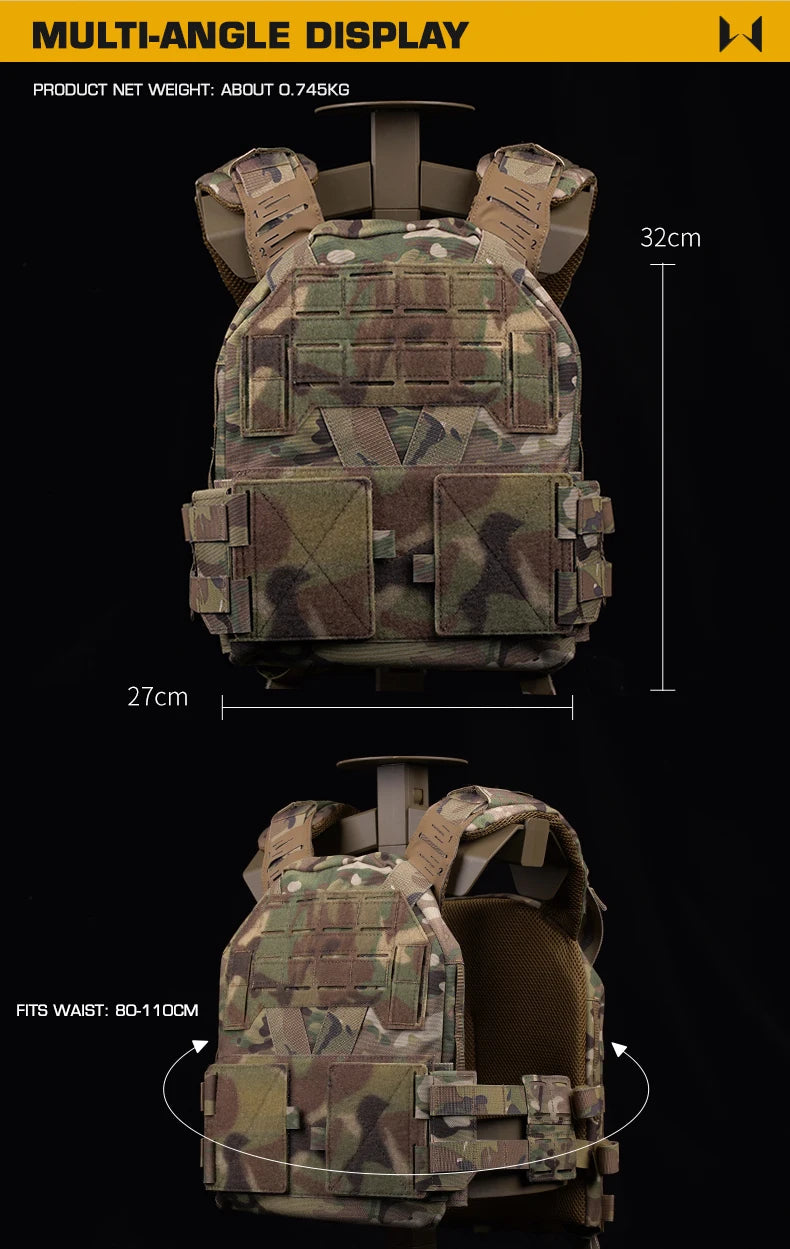 Tacticalplatecarrierhuntingk-zerostyklecomfortlightweightutilitymollek-zbodyvest...