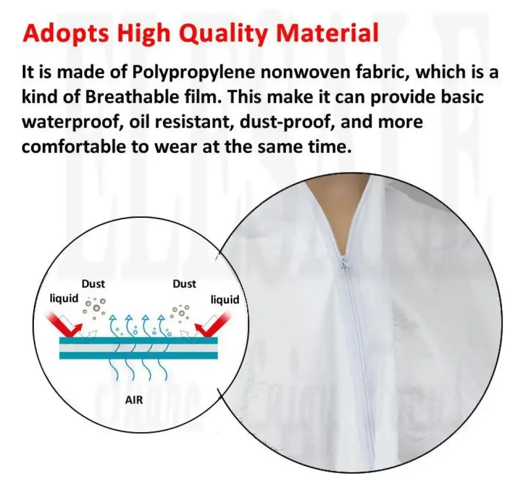 Disposablebreathabledustproofwateroilresistantworksafetyoverallantidustsparypain...