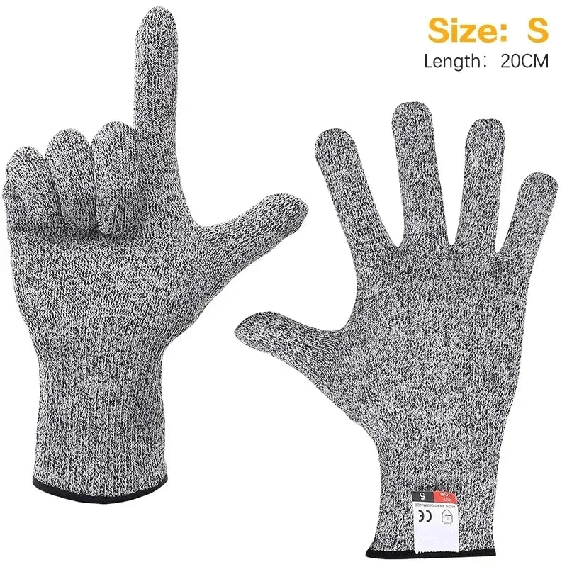 Level 5 HPPE Anti-Cut Gloves – Stainless Steel Wire, CE Certified, Washable