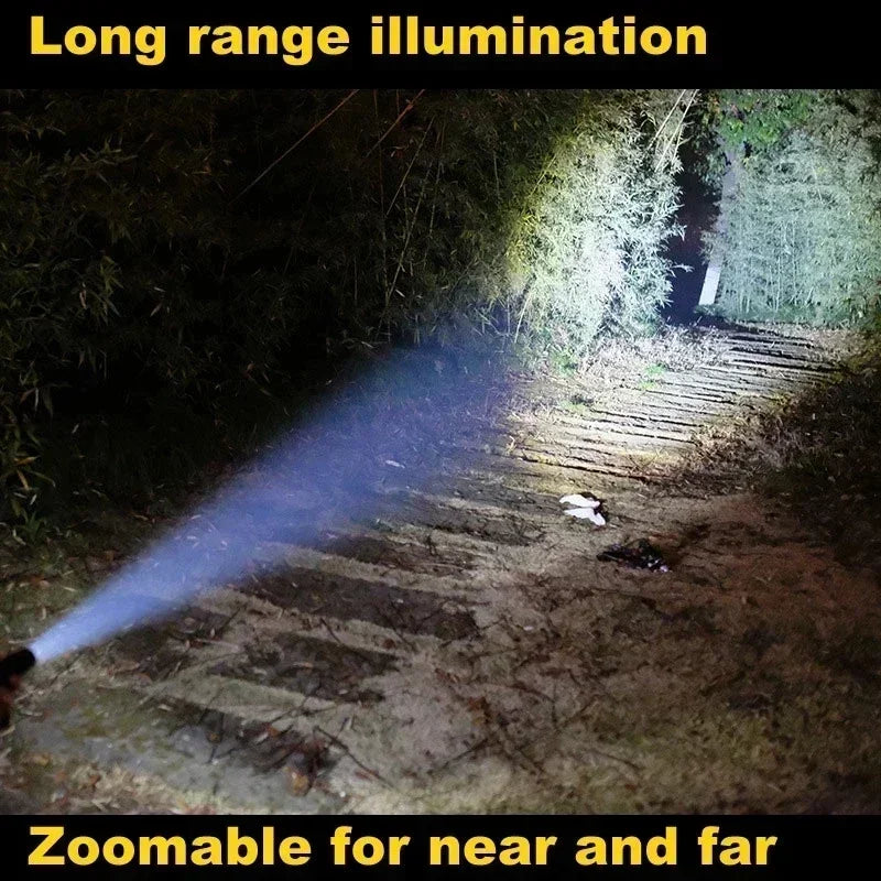 Wolf Tooth Telescopic Self-Defense Flashlight – USB Rechargeable, Glass Breaker
