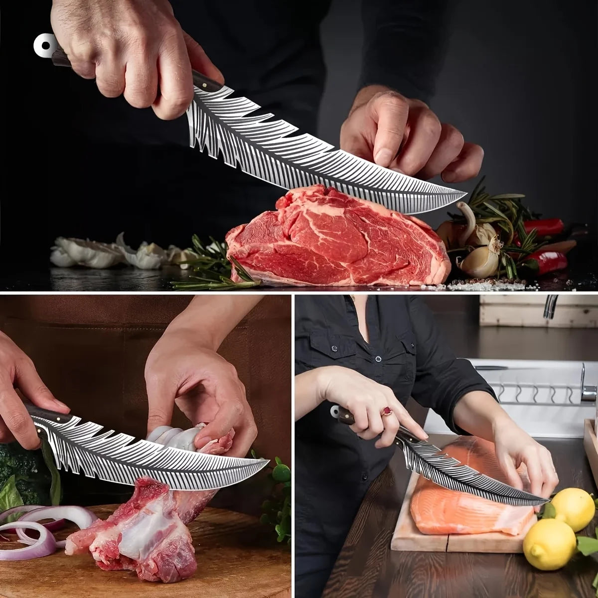 Comes with a Gift Box and a Cloth as a Gift Boning Knife Cleaver Butcher's Knife Kitchen Chef Fish Meat Filleting Cutter