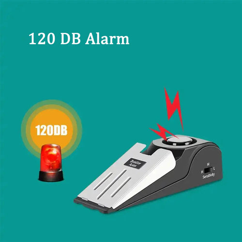 125 DB Anti-theft Burglar Door Stop System Security Home Wedge Shaped Stopper Alarm Block Blocking System Dropshipping