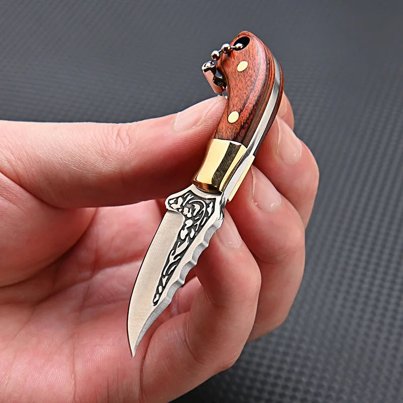 Mini small knife, colorful wood sharp, mini small knife, portable keychain pendant, unpacking, express small knife