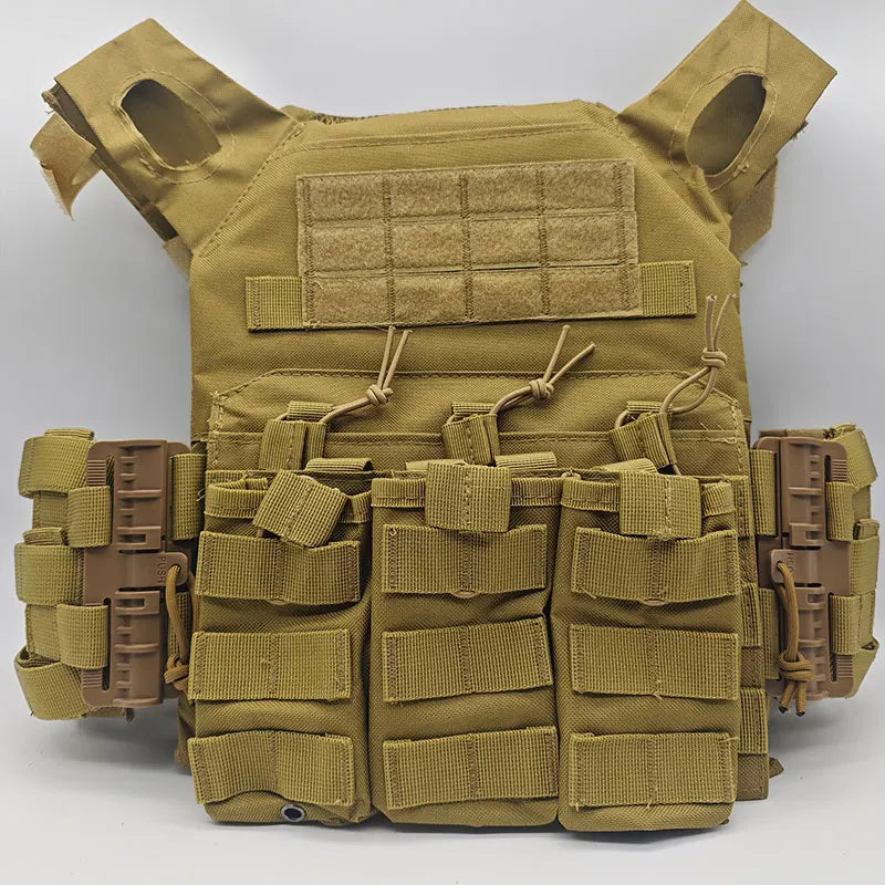 Newjpctacticalvestquickreleasebuckletriplemagazinepouchhuntingcarrierairsoftacce...