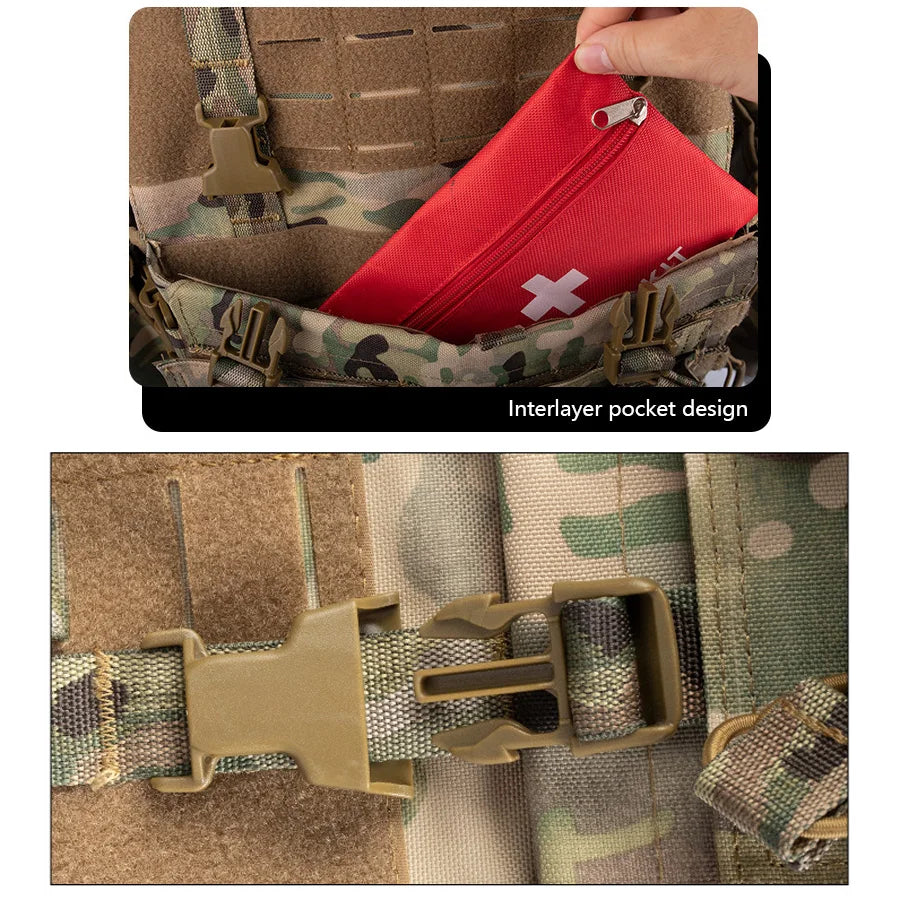YAKEDA Camouflage Training Vest Outdoor CS Training Vest Multi functional Vest