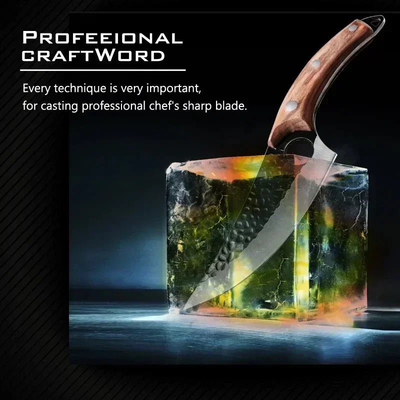 Professional Kitchen Knife Boning Knives Meat Cleaver Vegetables Cutter Handmade Forged Butcher Knife Household Chef Cook Knife