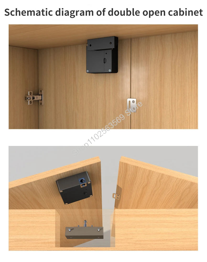 Smart Wood Door Lock Keyless Invisible Electronic Lock IC Card NFC TTlock App Unlock Cabinet Locker Furniture Drawer Smart Locks