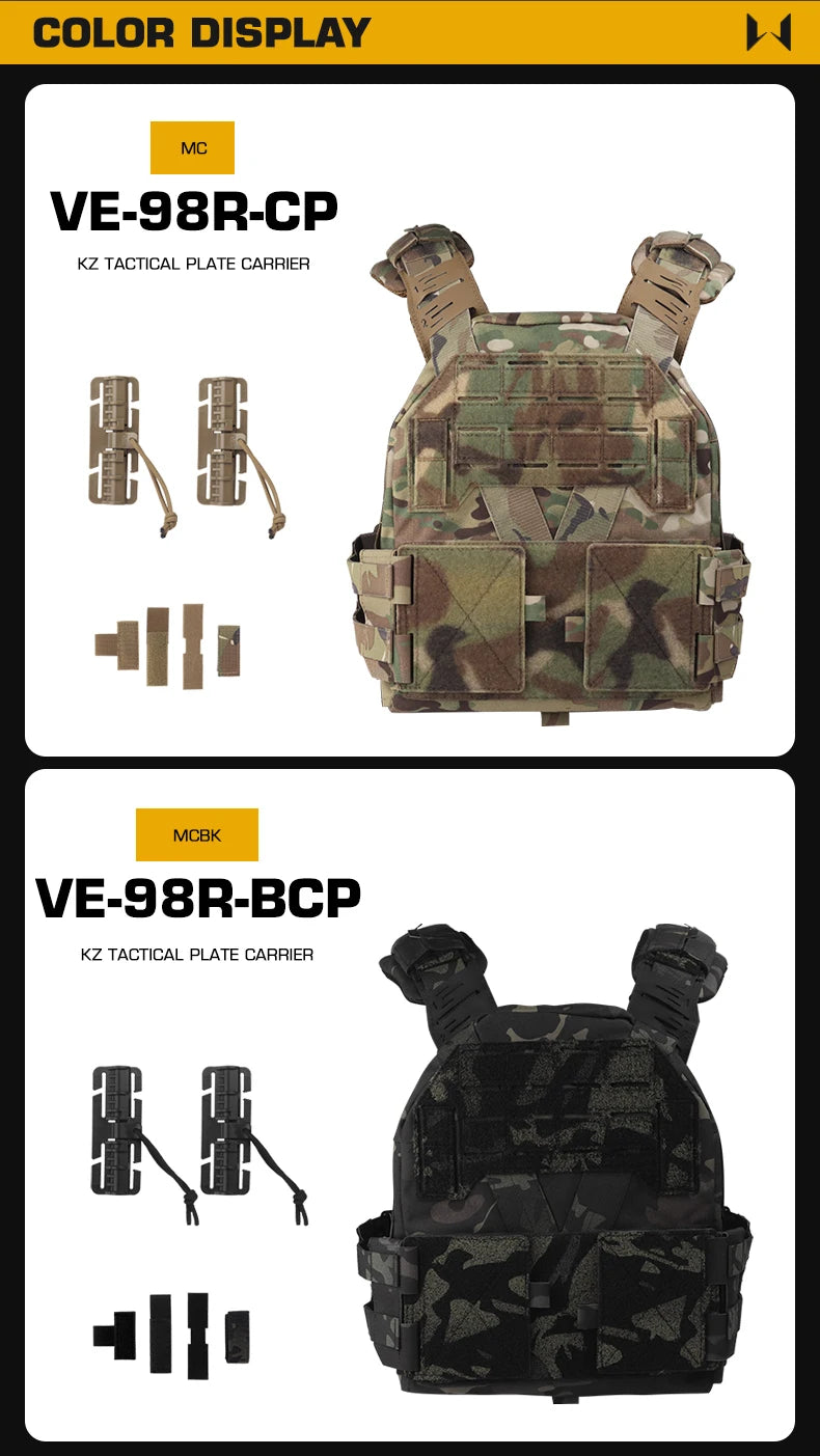 Tacticalplatecarrierhuntingk-zerostyklecomfortlightweightutilitymollek-zbodyvest...