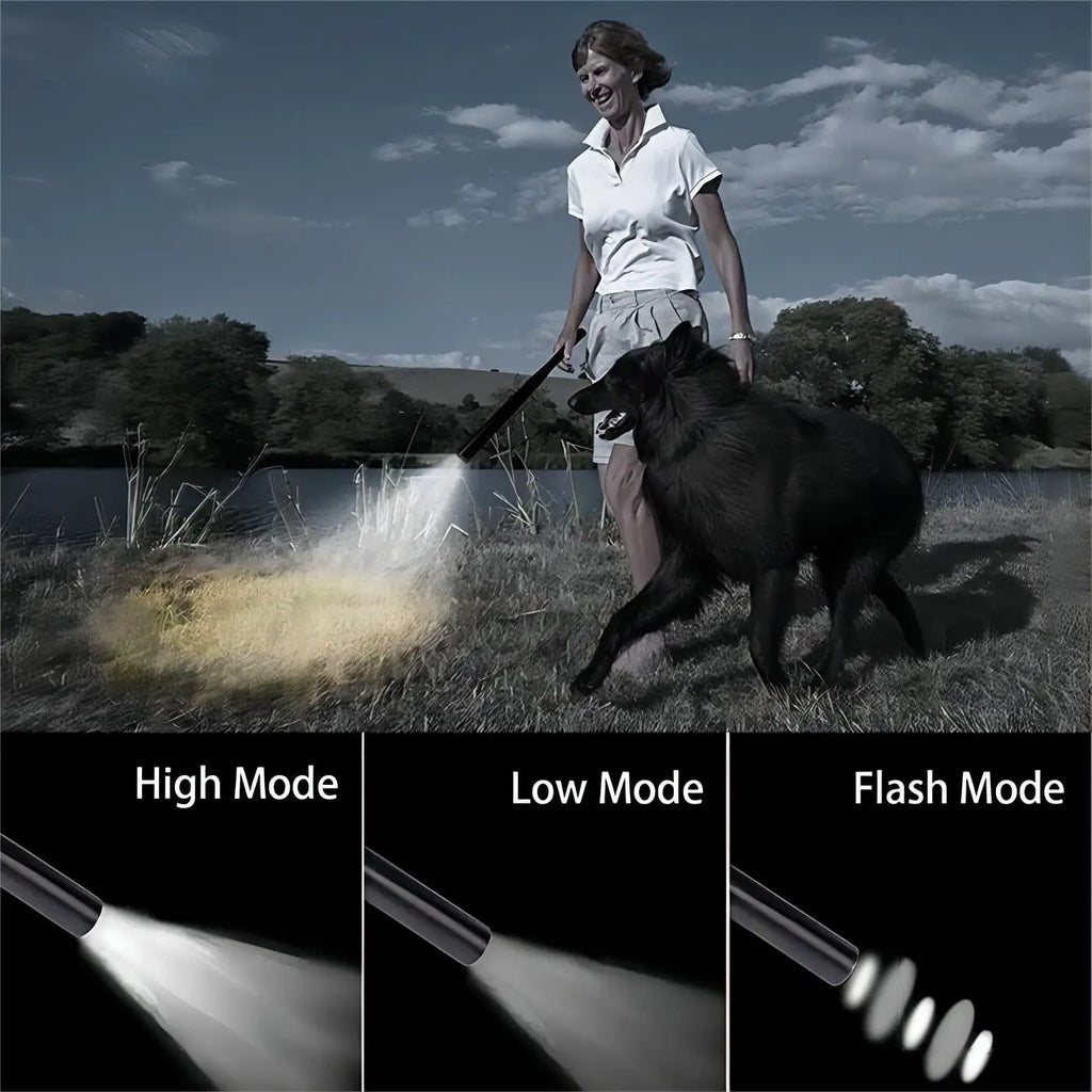 T6 LED Waterproof Baseball Bat Flashlight – Multi-Function Self-Defense Torch