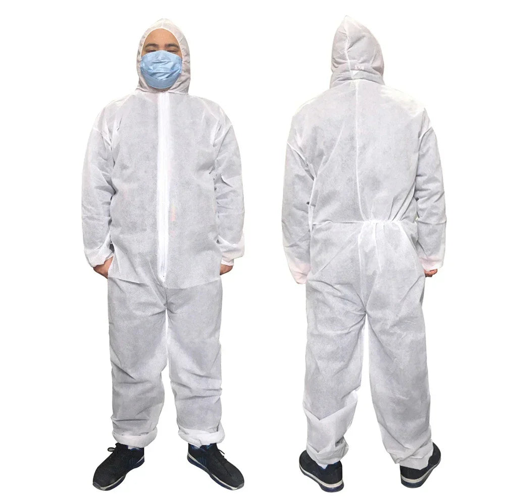 Disposablebreathabledustproofwateroilresistantworksafetyoverallantidustsparypain...