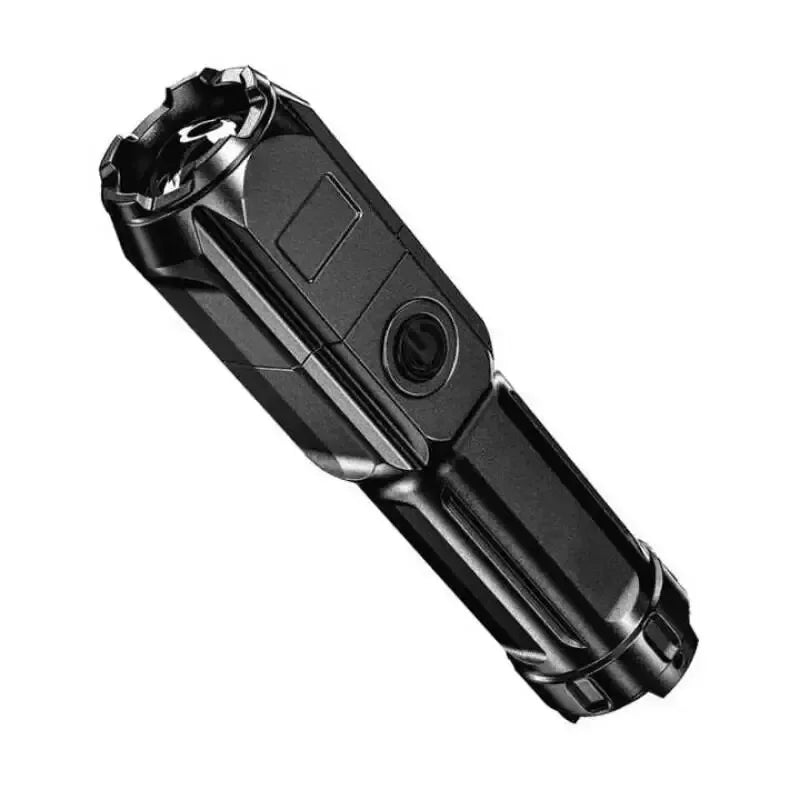 EDC USB Rechargeable Tactical Flashlight – 300m Range, 3-Mode Self-Defense Torch
