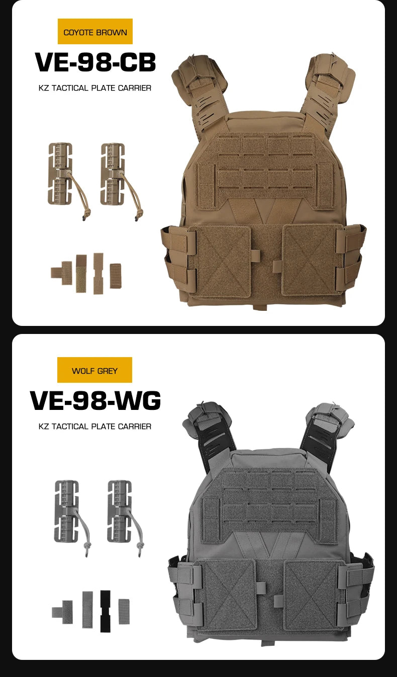 Tacticalplatecarrierhuntingk-zerostyklecomfortlightweightutilitymollek-zbodyvest...