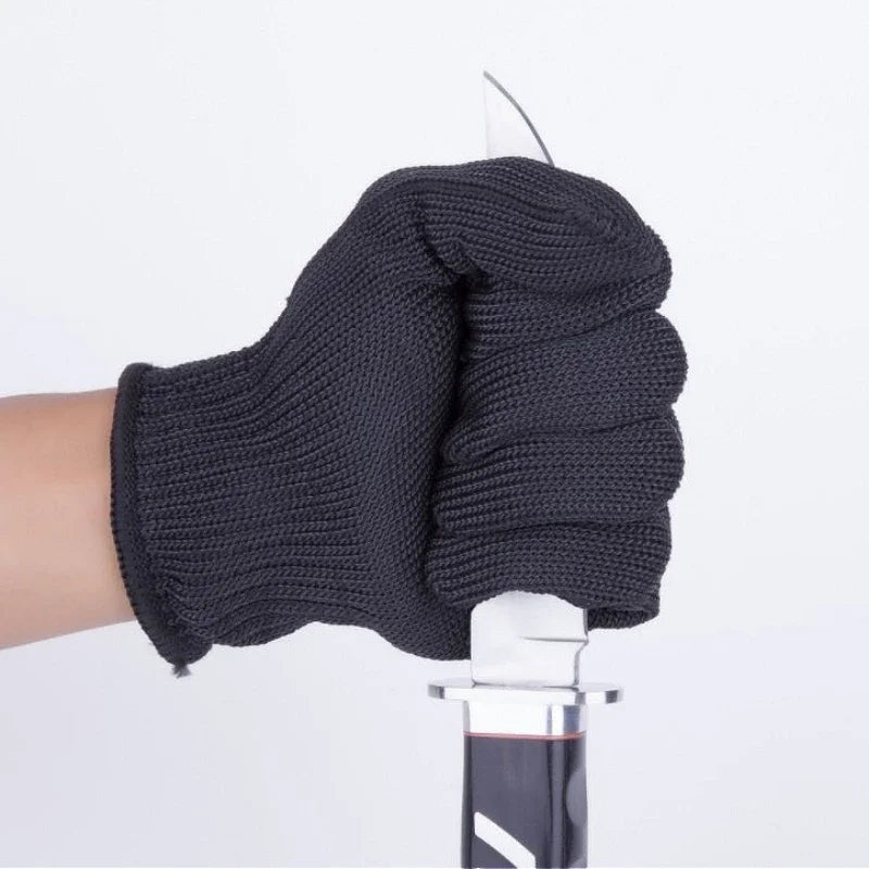 1pairanticuttinggloveswearresistantworkglovesblackselfdefenseglovessteelwiremeta...