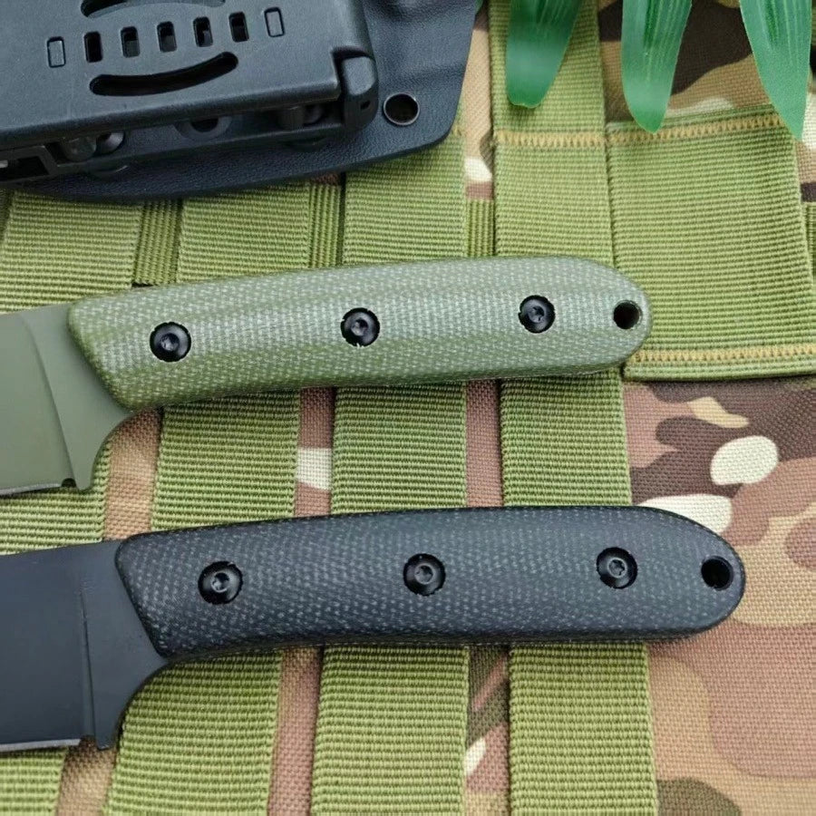 Multipurpose Utility Camping Fishing Essential Straight Knife with K Sheath Ergonomic Design Portable Cutting EDC Outdoor Knives