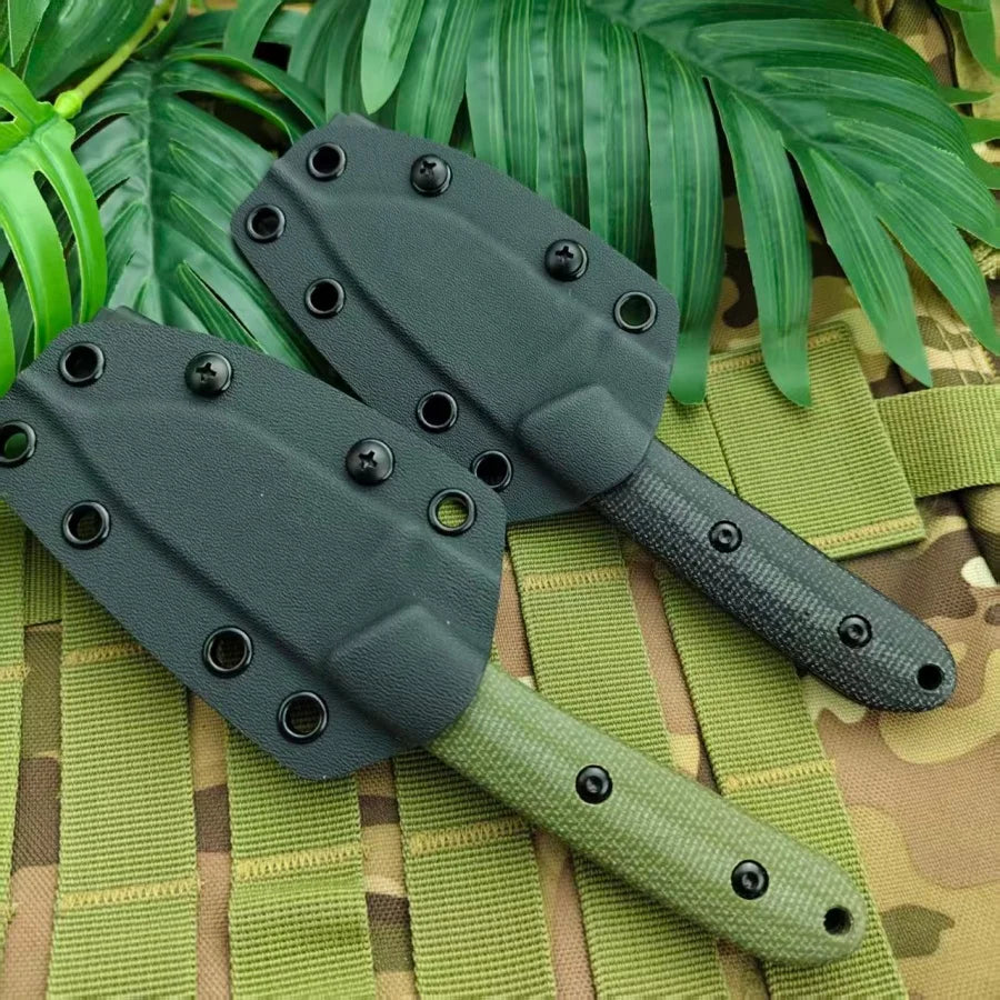 Multipurpose Utility Camping Fishing Essential Straight Knife with K Sheath Ergonomic Design Portable Cutting EDC Outdoor Knives
