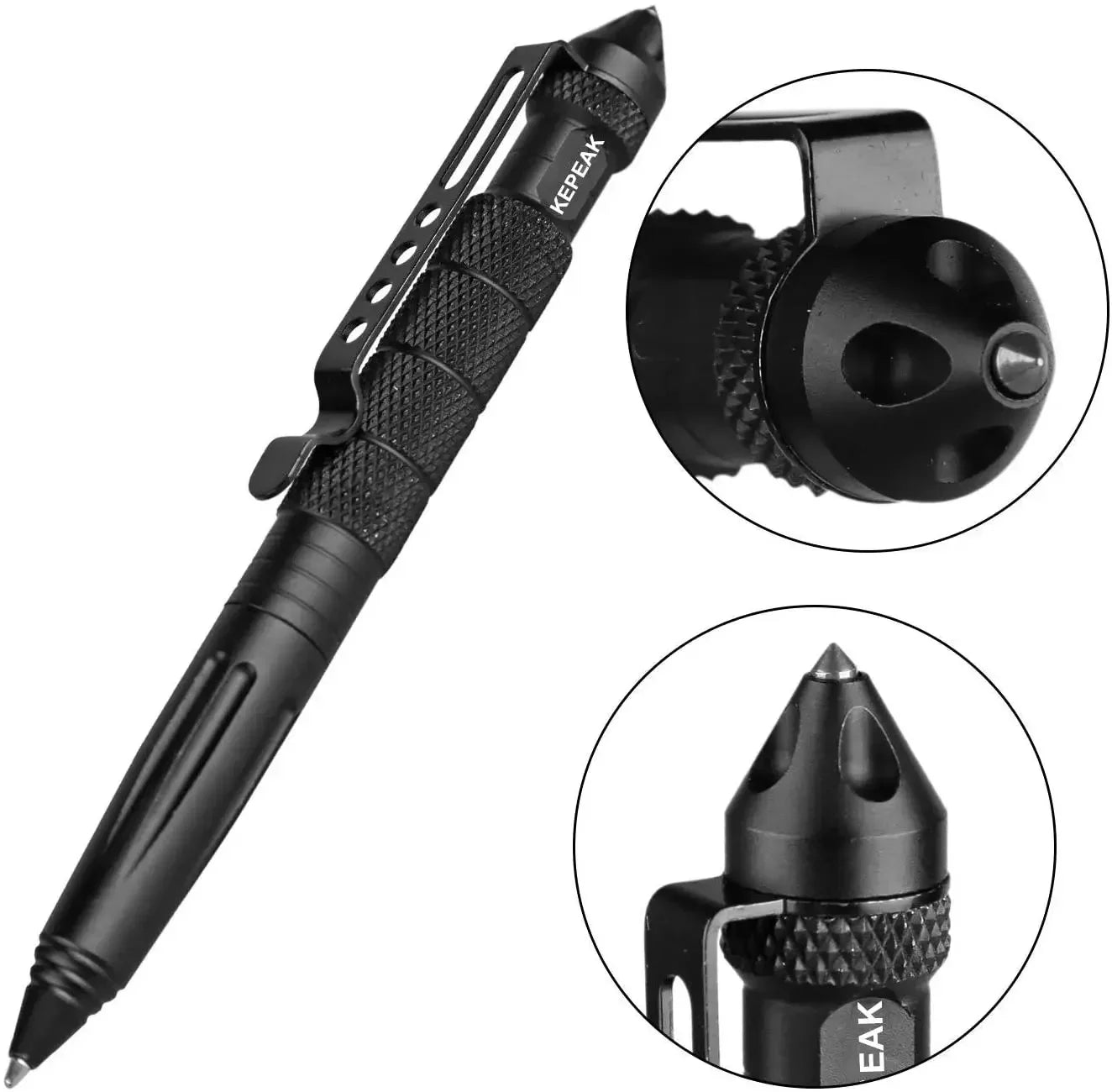 Tactical Self-Defense Pen – Aviation Aluminum, Glass Breaker, Parker Refill