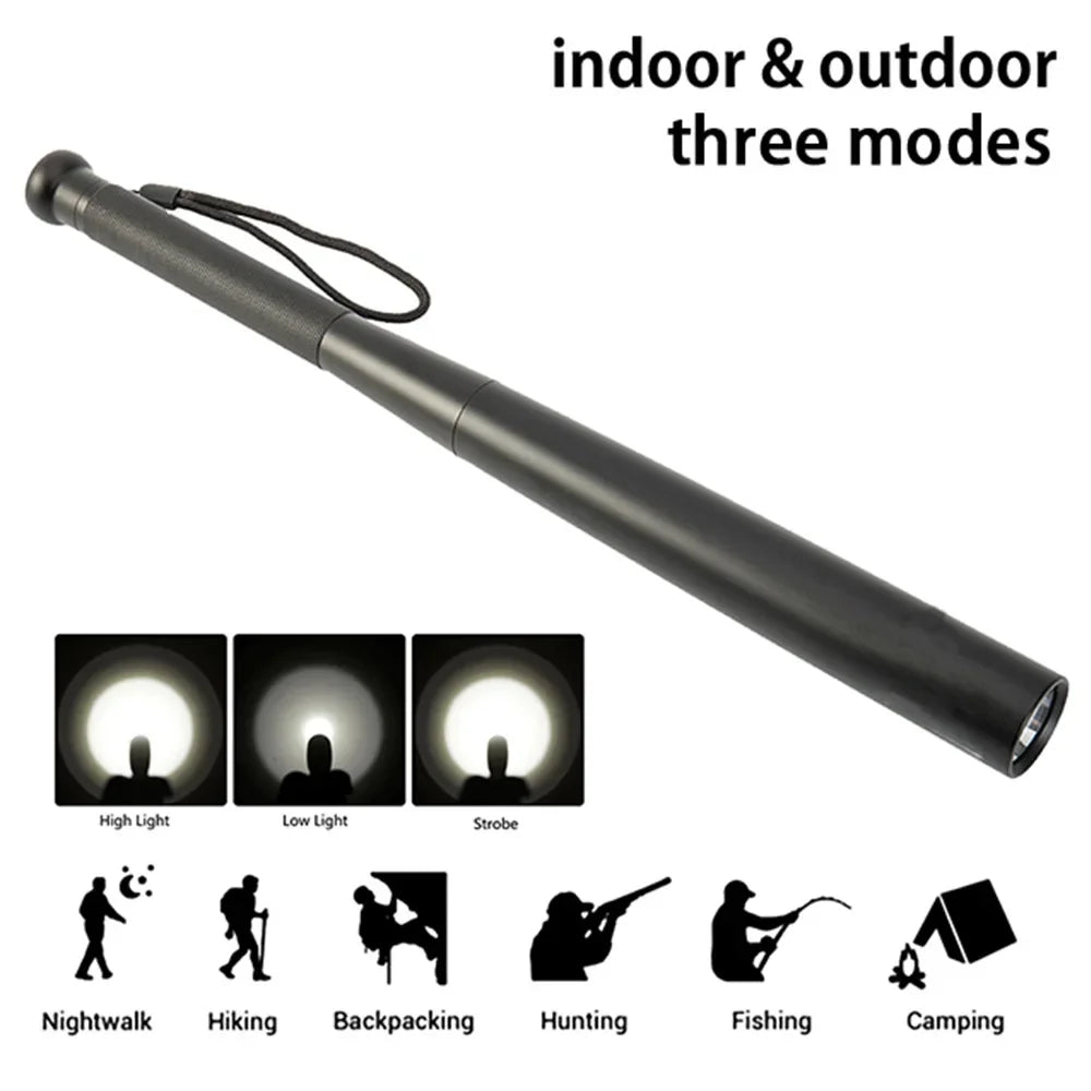 Ultra-Bright Baseball Bat Flashlight – Emergency Self-Defense Outdoor Torch