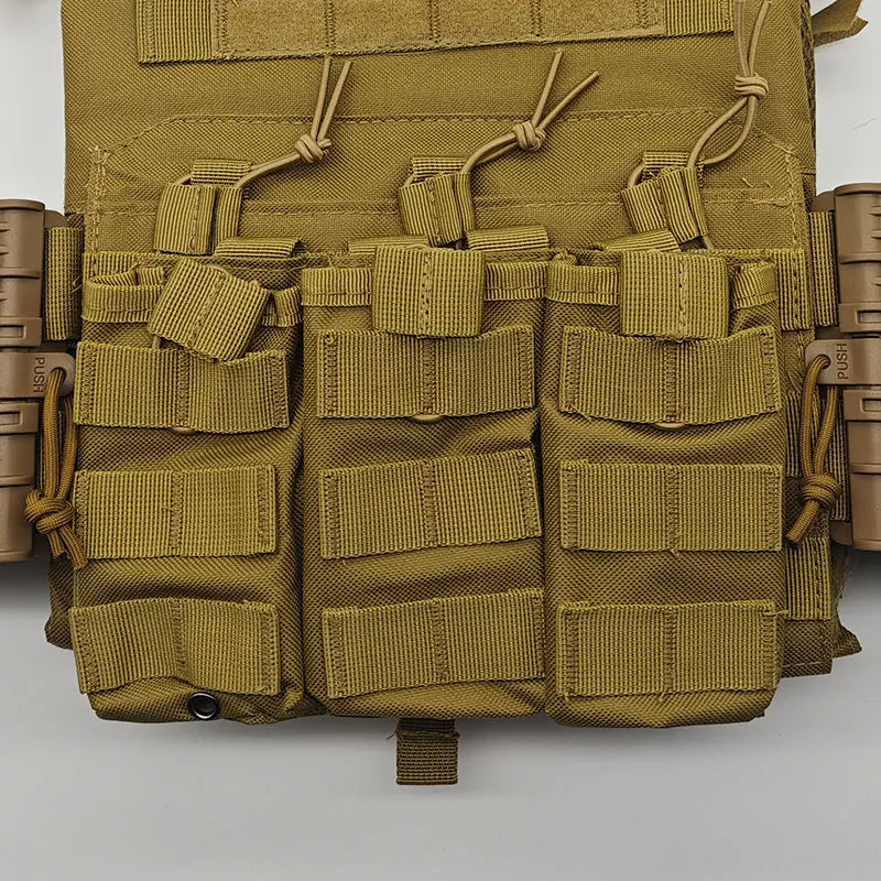 Newjpctacticalvestquickreleasebuckletriplemagazinepouchhuntingcarrierairsoftacce...