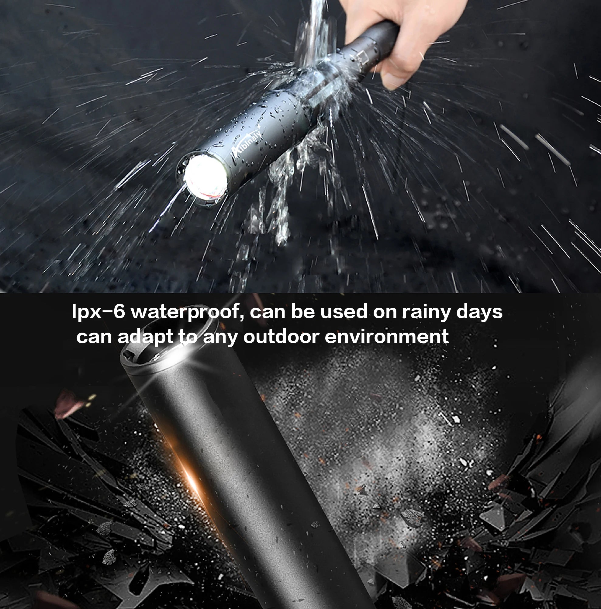 T6 LED Waterproof Baseball Bat Flashlight – Multi-Function Self-Defense Torch